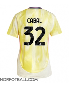 Billige Fotballdrakt Juventus Juan Cabal #32 Replika Bortedrakt Dame 2024-25 Kortermet